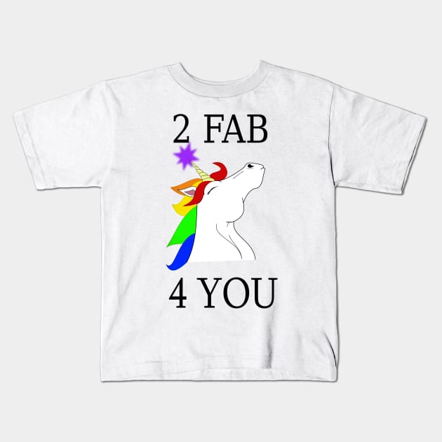 Fabulous Rainbow Unicorn Kids T-Shirt by LunaHarker